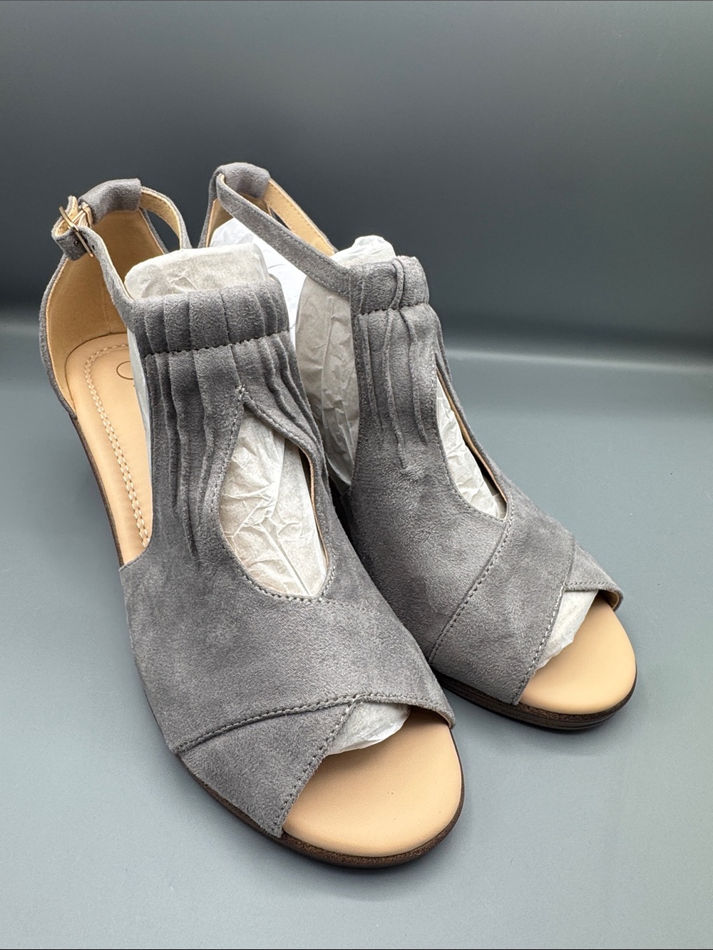 Journee Womens Kedzie Peep Toe Wedge Sandals